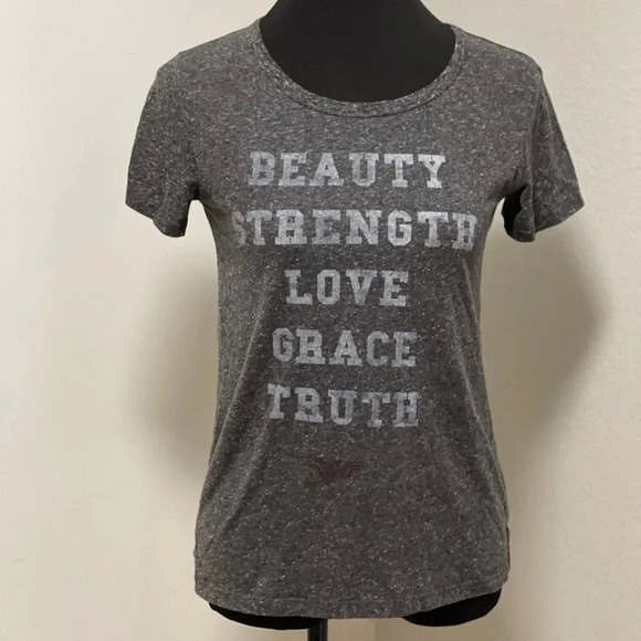 Wonder Woman Speckled Grey Short Sleeve Crewneck Top Size Small - Picture 1 of 7